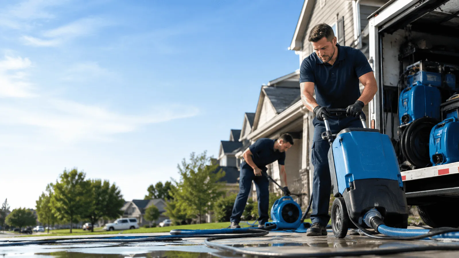 Structural Drying being performed in Peoria Heights, IL